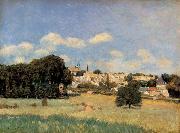 Alfred Sisley View of Marly-le-Roi-Sunshine oil painting artist